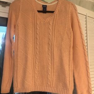 Peach knit sweater